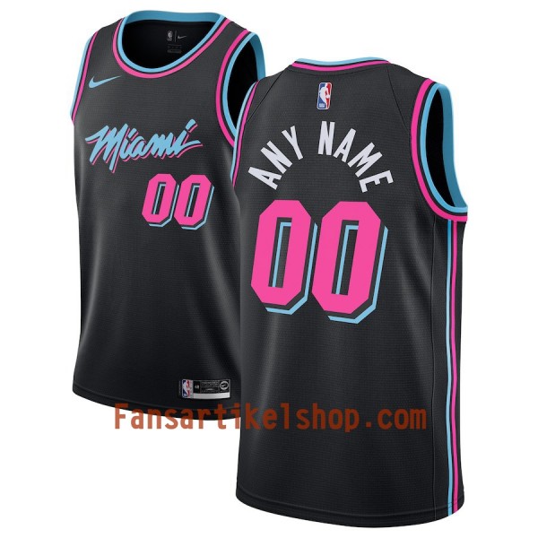Miami Heat Trikot Benutzerdefinierte 2018-19 Nike City Edition Schwarz Swingman - Herren Miami Heat Trikot Benutzerdefinierte 2018-19 Nike City Edition Schwarz Swingman - Herren